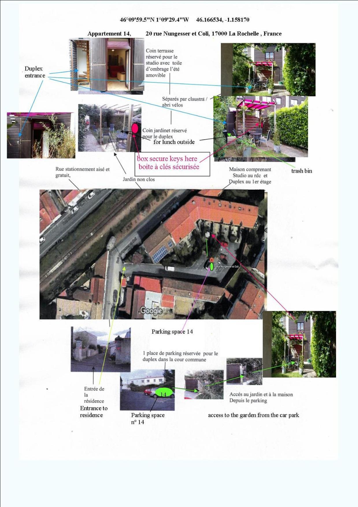 Duplex14H 1Er Etage Jardinet 1 Parking Ou Studio14B Rdc Terrasse Sans Parking Λα Ροσέλ Εξωτερικό φωτογραφία